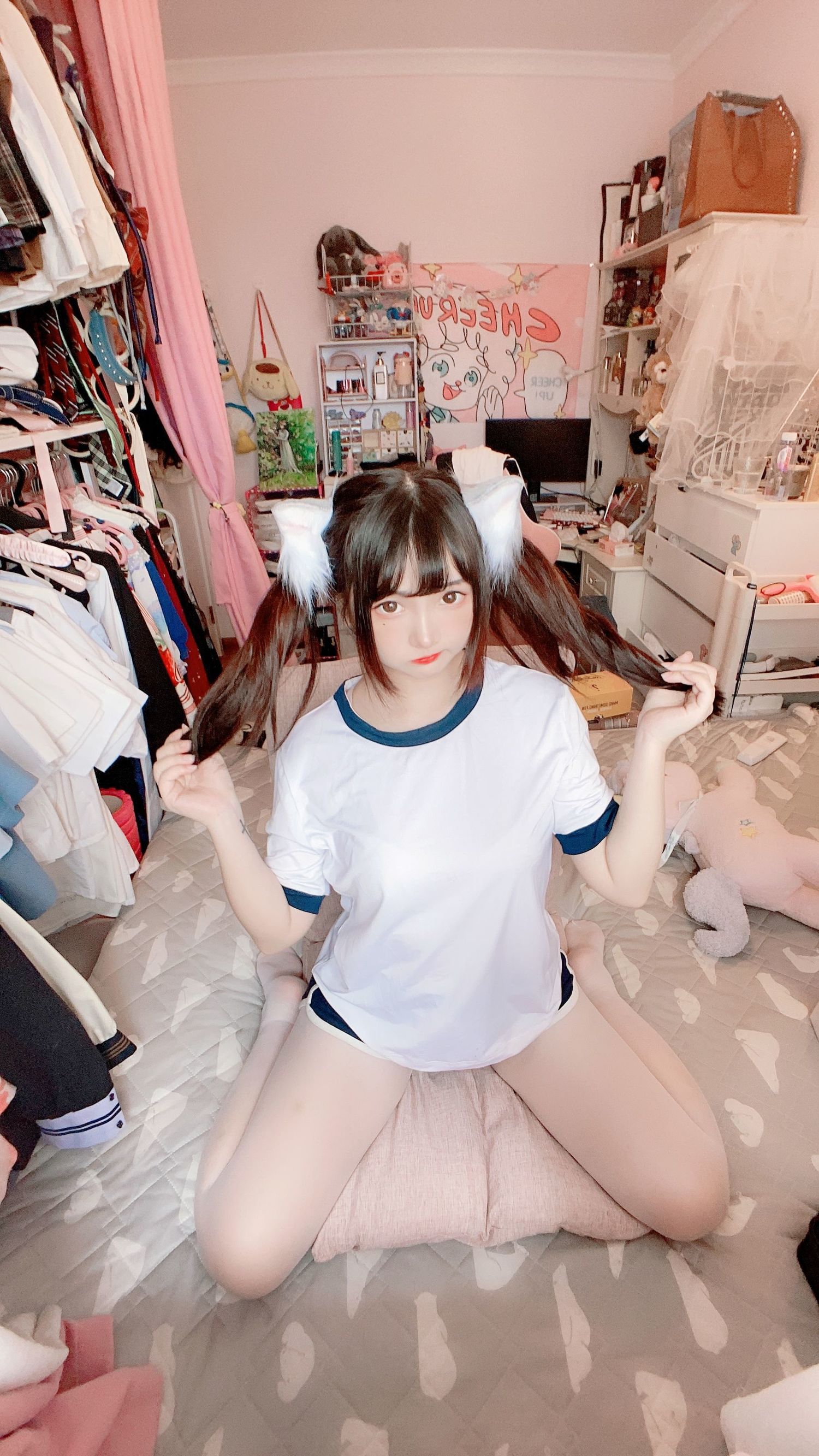 [COS福利]二次元美女古川kagura白丝体操运动服插图7